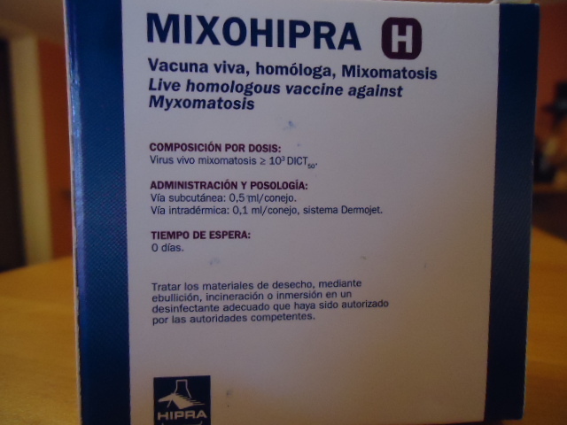 MIXOHIPRA H-vaccin mixomatoza - x-Medicamente necesare ingrijirii iepurilor de rasa