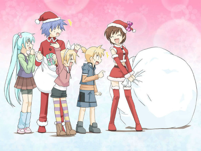 Vocaloids-Christmas-hatsune-miku-9312479-1024-768 - Hatsune Miku