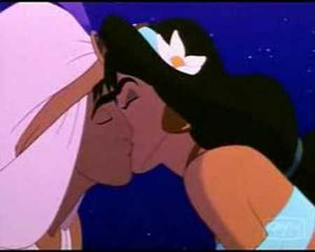 Aladin and Jasmine Kiss Wallpaper 1