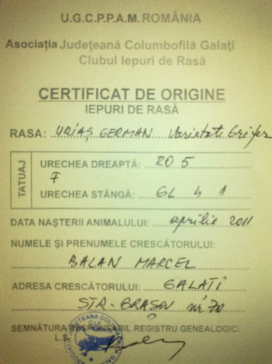 Certificatul de origine