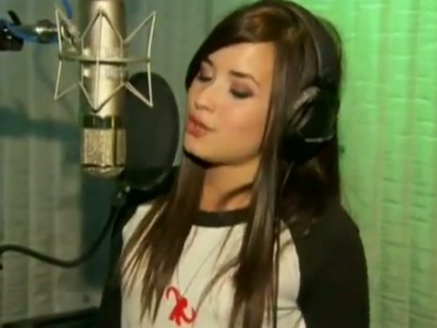 Demi in the recording studio. 526