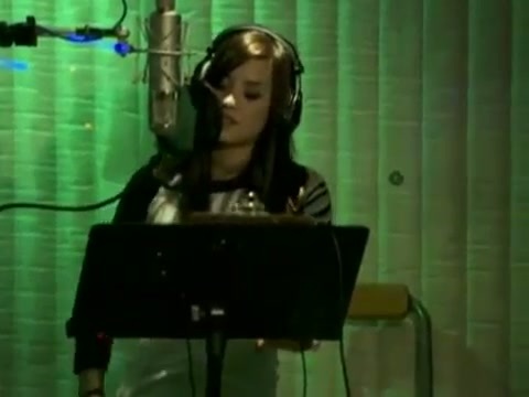 Demi in the recording studio. 546