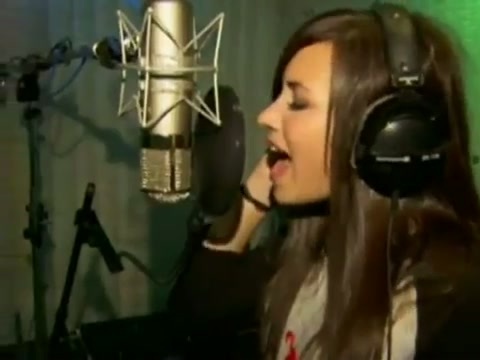 Demi in the recording studio. 604