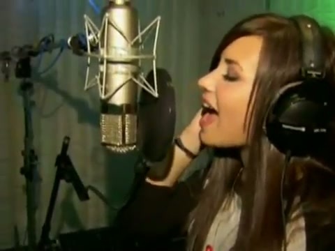 Demi in the recording studio. 606