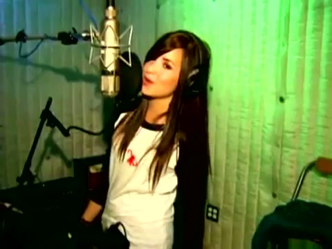 Demi in the recording studio. 108