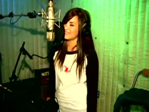 Demi in the recording studio. 111