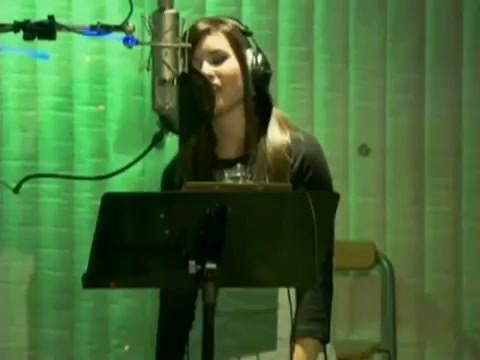 Demi in the recording studio. 204