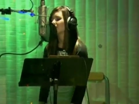 Demi in the recording studio. 208