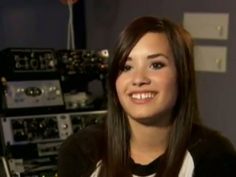 Demi in the recording studio. 296