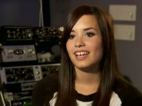 Demi in the recording studio. 386