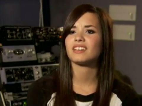 Demi in the recording studio. 396