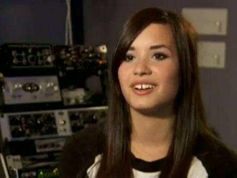 Demi in the recording studio. 405