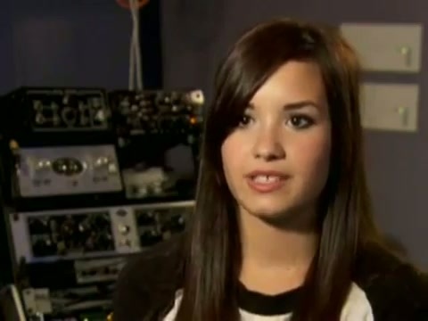 Demi in the recording studio. 463
