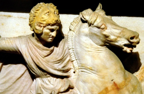 Alexander-the-great-wearing-a-lion-headress - Materia preferata a mea istoria