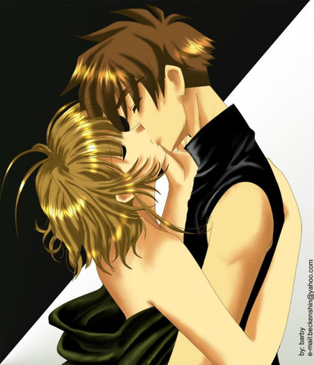 Another_Kiss__Syaoran_Sakura_by_bar - lOvE- Anime couples -LoVe so cute