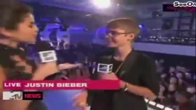 Selena Gomez Interviews Justin Bieber at MTV VMAs 2011 187