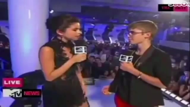 Selena Gomez Interviews Justin Bieber at MTV VMAs 2011 332