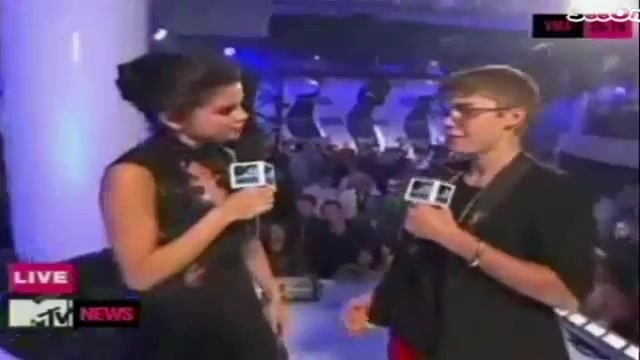 Selena Gomez Interviews Justin Bieber at MTV VMAs 2011 353