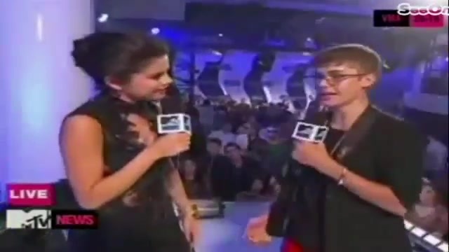 Selena Gomez Interviews Justin Bieber at MTV VMAs 2011 359
