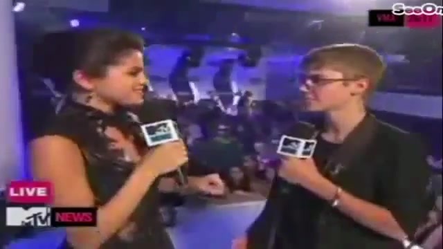Selena Gomez Interviews Justin Bieber at MTV VMAs 2011 389