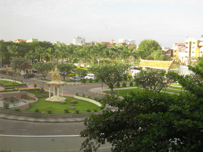 Phnom Penh vazut de la fereastra camerei