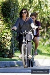 45865659_NTFDFJREB - Demitzu - AUGUST 25TH - Rides her bike to Mels Diner in Los Angeles CA