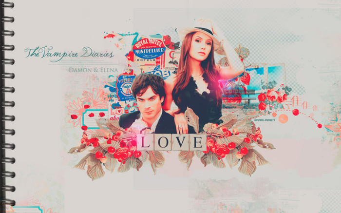 wallpaper_damon_and_elena_by_ls_chan_nad-d4czpwv - z - The Vampire Diaries