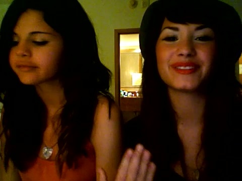 demi lovato and selena gomez with SPECIAL GUEST!!! 456