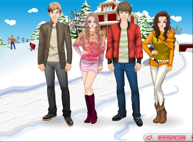 dress up chrismas friends