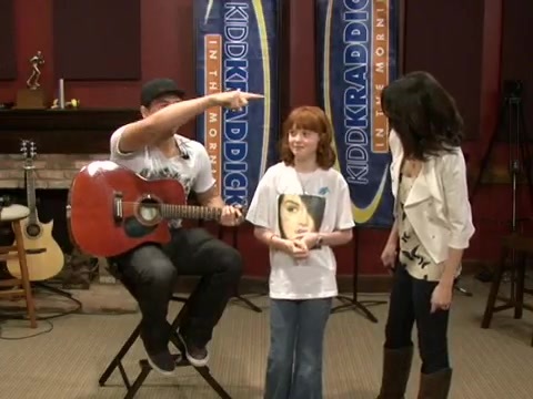 Selena Gomez dances to Kesha _Tik-Tok_ and sings Jason Mraz _I'm Yours_ on Kidd Kraddick 012