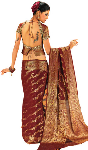 Sari-indian-de-nunta - Imbracaminte indiana - sari