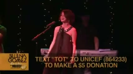 Selena Gomez  of UNICEF 493 - Selena Gomez and The Scene - singing of UNICEF