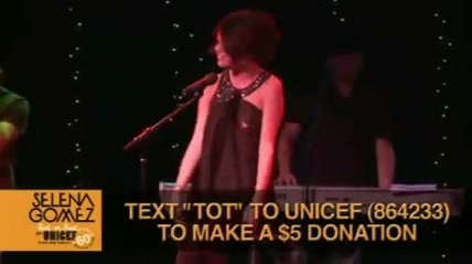 Selena Gomez  of UNICEF 496 - Selena Gomez and The Scene - singing of UNICEF