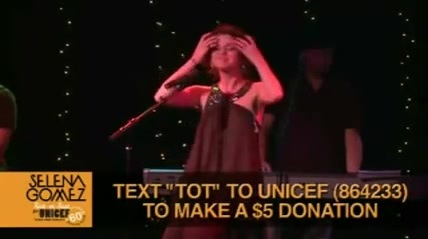 Selena Gomez  of UNICEF 499 - Selena Gomez and The Scene - singing of UNICEF