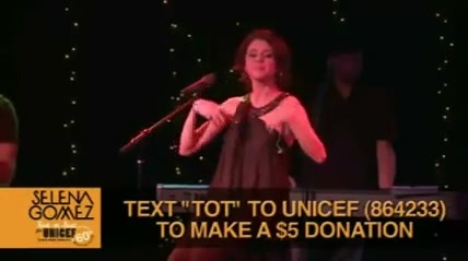 Selena Gomez  of UNICEF 500 - Selena Gomez and The Scene - singing of UNICEF