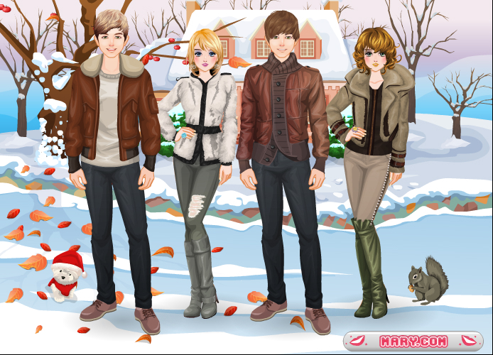 dress up winter friends