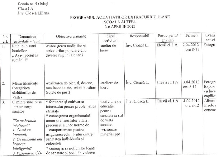 pag.1 - PROGRAMUL ACTIVITATILOR EXTRACURRICULARE-POZE NOI