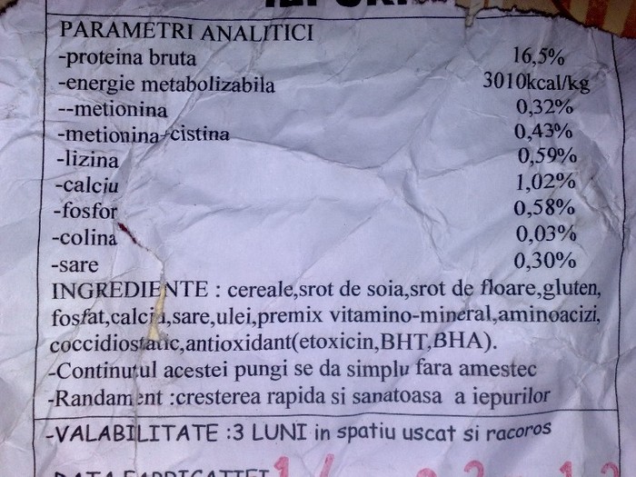 AWD Nutrition - hrana completa pentru crestere si ingrasare iepuri