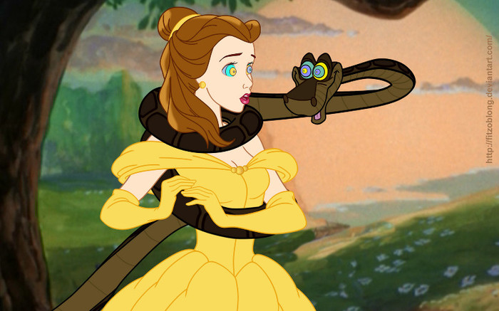 Kaa_meets_Belle_by_FitzOblong