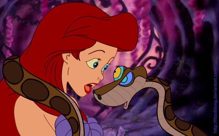 Kaa_meets_Ariel_by_FitzOblong - poze cool