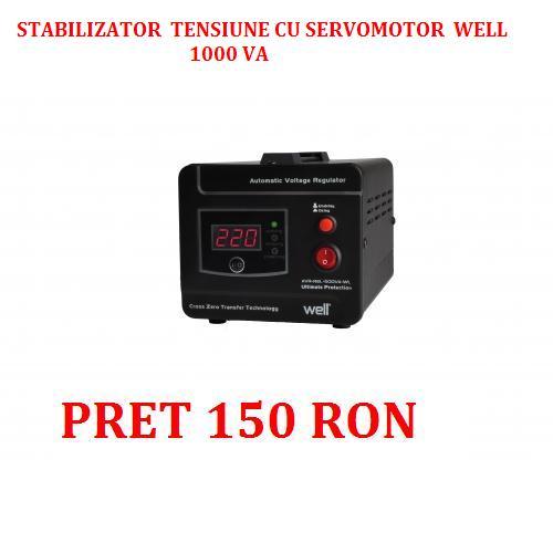 Stabilizator-de-tensiune-cu-servomotor-Well-1000VA - Stabilizator tensiune