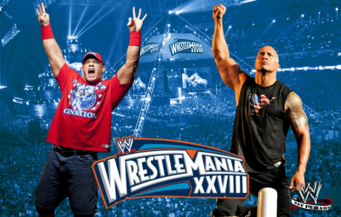 John Cena & Rocky - Cele ai tari poze cu John Cena si The Rock legate de WrestleMania 28