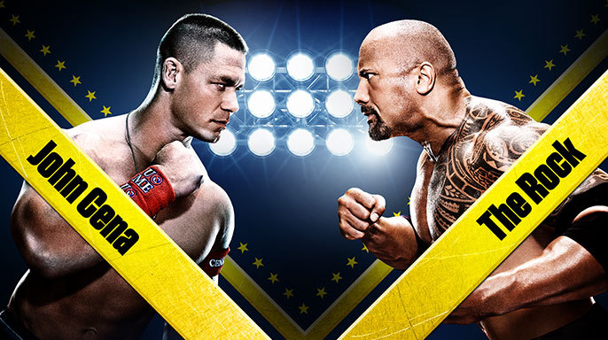 John Cena Vs.The Rock - Cele ai tari poze cu John Cena si The Rock legate de WrestleMania 28