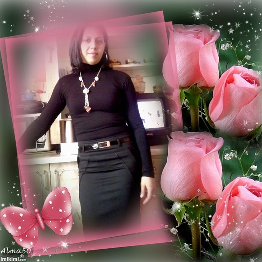 Me- with beautiful Roses - 1nWkx-12D - normal