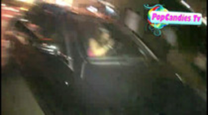 Demi Lovato In Hot Pink Dress Honks Horn (302)