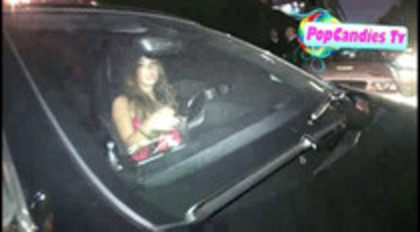 Demi Lovato In Hot Pink Dress Honks Horn (332)
