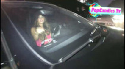 Demi Lovato In Hot Pink Dress Honks Horn (333)