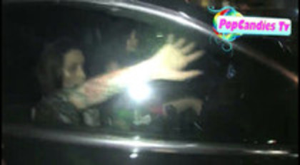 Demi Lovato In Hot Pink Dress Honks Horn (342)