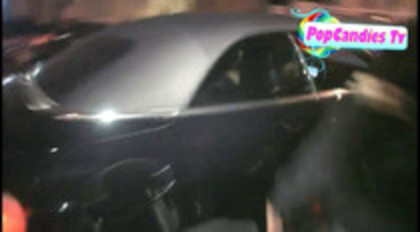 Demi Lovato In Hot Pink Dress Honks Horn (343)