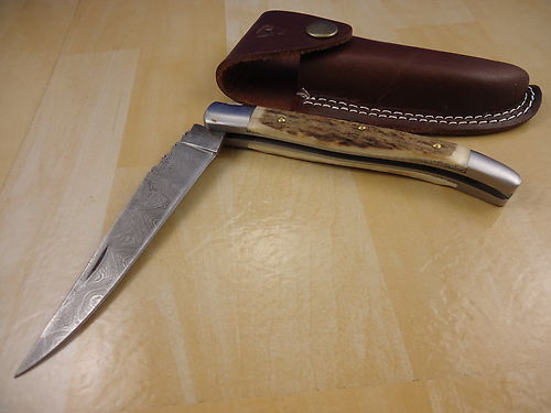 Briceag Laguiole cu lama de Damasc_1 = 345 de lei - Bricege cu LAMA DE DAMASC